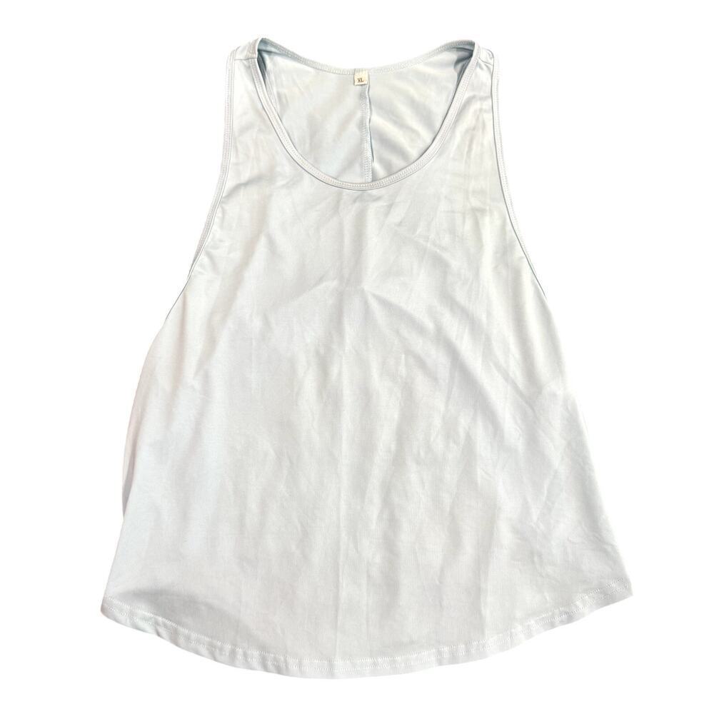 Women's High Low Tank Top in Light Blue, Size XL​​​